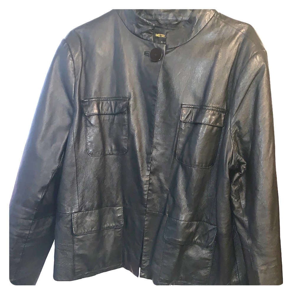 Leather blazer